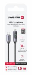 SWISSTEN LCD kábel USB-C / Lightning 1.5m (71551076)