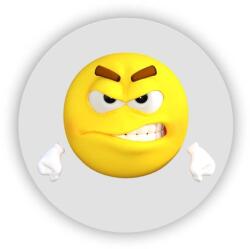  60x60mm kör alakban - dühös mosoly (MAGNET-60X60-KRUH-74)