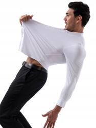  Férfi ing elegáns elasztikus üzleti fehér slim fit klasszikus r. XL