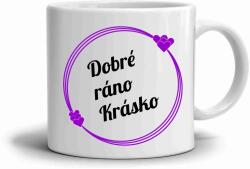  Fehér kerámia bögre 330ml képpel - jó reggelt szépség (HRNEK-90X82-BILY-427)