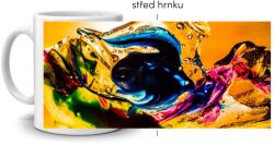  Fehér kerámia bögre 330ml képpel - színes káosz (HRNEK-90X82-BILY-474)