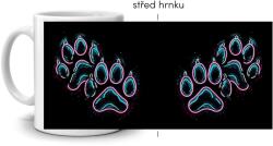  Fehér kerámia bögre 330ml képpel - neon kutyamancsok (HRNEK-90X82-BILY-529)