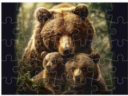  Puzzle 27x19, 5cm (35 darab) képpel - medve kölykökkel (PUZZLE-27X19-35-26)
