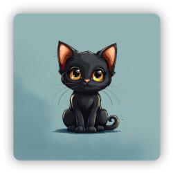  Mágnes 65x65mm négyzet alakú - fekete macska (MAGNET-65X65-CTVEREC-31)