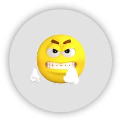  Mágnes 65x65 mm-es kör alakú mágnes - dühös mosolygós arc (MAGNET-65x65-KRUH-78)