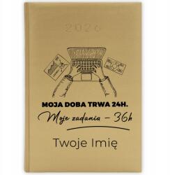  Könyvnaptár 2026 Év Arany Tervező A5 Ajándék Feladatok 36h Név Wz (Złoty Planer 26 Zadania Na 36h)