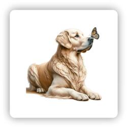  65x65mm-es négyzet alakú mágnes - Arany Retriever (MAGNET-65X65-CTVEREC-61)