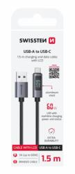 SWISSTEN LCD kábel USB-A / USB-C 1.5m (71551072)