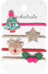 Rockahula Kids 4 db Xmas Ponies hajgumi (RK X423)