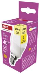  LED izzó Classic Mini Globe / E14 / 4, 2 W (40 W) / 470 lm / meleg fehér (em_8592920127612)