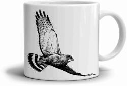  Fehér kerámia bögre 330ml képpel - ölyv (HRNEK-90X82-BILY-58)