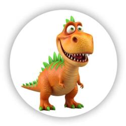  65x65mm kör mágnes - félelem nélküli narancssárga dinoszaurusz (MAGNET-65x65-KRUH-48)
