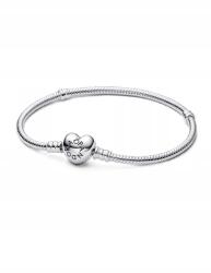 Pandora Női Karkötő Pandora 590719-16 Moments Ezüst Kígyó Szív Szövés (5700302279665)