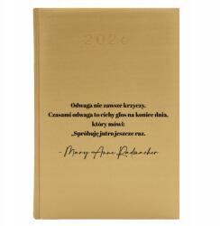  Könyvnaptár A5 2026 Arany Napi tervező Idézet Mary Anne Radmacher (Kalendarz A5 2026 Cytat Mary Anne Radmacher)