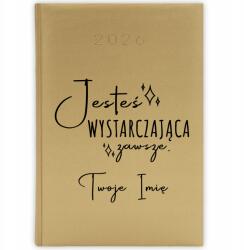 FunnyCase Könyvnaptár 2026 Te Elég Vagy Arany tervező határidőnapló minták (Kalendarz Złoty JESTEŚ WYSTARCZAJĄCA)