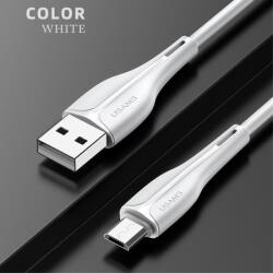 USMS micro USB kábel töltéshez és szinkronizáláshoz / 1m - fehér (801203445B)