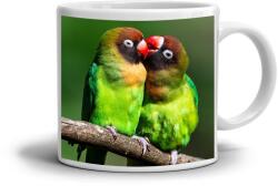  Fehér kerámia bögre 330ml képpel - szerelmes szerelmes madarak (HRNEK-90X82-BILY-394)