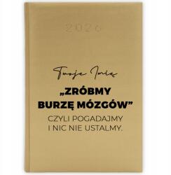  Könyvnaptár 2026 Év Arany tervező A5 Ajándék Agyvihar Név Wz (Złoty Planer 26 Burza Mózgów)