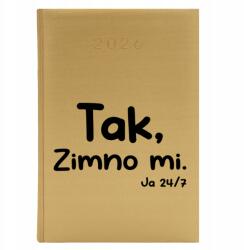  Könyvnaptár A5 2026 Arany Napi Tervező Munkahelyi Igen, Hideg Mi Wz (Kalendarz A5 2026 Tak, Zimno Mi)