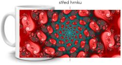 Fehér kerámia bögre 330ml képpel - piros örvény (HRNEK-90X82-BILY-142)