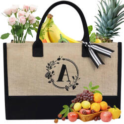  Pamut Táska Betűvel És Vászon Shopper Válltáska Nagy Strandra (231114XF03-3)