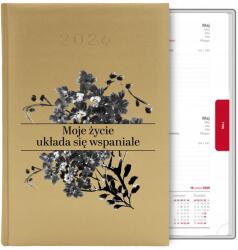 FunnyCase Naptár Arany Könyv Tervező A5 2026 Az Életem Csodálatosan Alakul (Kalendarz MOJE ŻYCIE UKŁADA SIĘ WSPANIALE)