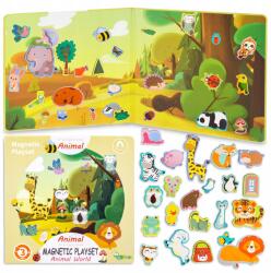  Könyv Mágneses Puzzle Montessori Állatkert Állatok Oktatási (007284)