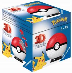 Ravensburger 3D Puzzle 54 Db-os Pokemon Labda Piros, Ravensburger (4005556112562)