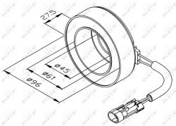 NRF Bobină, Cuplaj Magnetic (Compresor) 38470 Alfa Romeo 159/Mito Cadillac Bls