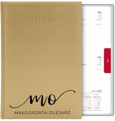  Könyvnaptár Arany A5 2026 Határidőnapló Ajándék Név Monogram (Kalendarz a5 2026 TERMINARZ PLANER ORGANIZER)