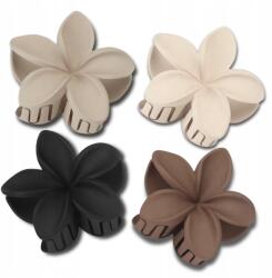  Virágos hajcsat, nagy méretű, 4 darabos szett, hawaii virágok (Spinka klamra szczęka do włosów kwiat)