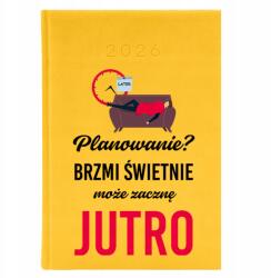  Naptár A5 2026 Sárga határidőnapló lusta tervezés? Jól hangzik