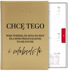FunnyCase Naptár Arany Könyv Határidőnapló A5 2026 Ezt Akarja És Megszerzem Ezt A Mixet Wz (Kalendarz CHCE TEGO I ZDOBĘDE TO)