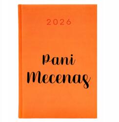 Naptár A5 2026 Narancssárga tervező Napi határidőnapló Mrs. Mecénás Wz (Kalendarz Pomarańczowy Pani Mecenas)
