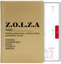  Naptár Arany A5 2026 Ajándék Z. o. z. a Mozaikszó Vicces MIX Wz (Kalendarz a5 2026 TERMINARZ PLANER ORGANIZER)