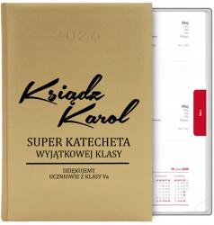  Naptár Arany A5 2026 Tervező Ajándék Pap Név Osztály Wz (Kalendarz a5 2026 TERMINARZ PLANER ORGANIZER)