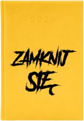  Naptár A5 2026 Sárga Határidőnapló Ajándék Munkahelyi Záródás Vicces Wz (Kalendarz 2026 Żółty ZAMKNIJ SIĘ)