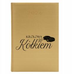  Könyvnaptár A5 2026 Arany Tervező Lányoknak Királynő A Kerek mögött (Kalendarz A5 2026 Królowa Za Kółkiem)