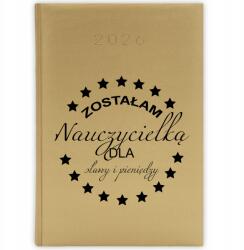  Naptár Arany 2026 A5 Határidőnapló Ajándék Tanárnak Híresség MIX Minták (KALENDARZ 2026 ZŁOTY SŁAWA)