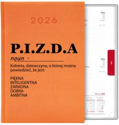  Naptár Narancs A5 2026 Ajándék P. i. z. d. a Mozaikszó Vicces Wz (Kalendarz a5 2026 TERMINARZ PLANER ORGANIZER)
