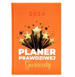  Naptár A5 2026 Narancssárga Csillag Időzítő Igazi Csillag Wz (Kalendarz Pomarańczowy Prawdziwa Gwiazda)