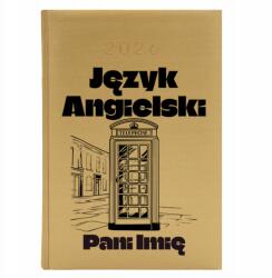  Naptár A5 2026 Arany Tervező Tanárnak Angol Nyelv Hölgy *Név* (Kalendarz A5 2026 Język Angielski Pani *Imię*)