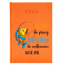 Naptár A5 2026 Narancssárga Horgászathoz tervezve Horgászoknak (Kalendarz Pomarańcz Stworzony Do Wędkowania)