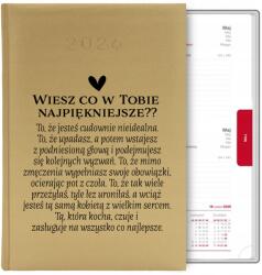 FunnyCase Naptár Arany Könyv Határidőnapló A5 2026 Szeretteinek Kedves Minták (Kalendarz DLA BLISKIEJ OSOBY MIŁY)