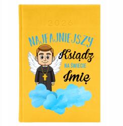  Naptár A5 2026 Sárga Tervező Ajándék Papnak A Legmenőbb Pap (Kalendarz 2026 Żółty Najfajniejszy Ksiądz)