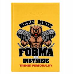 FunnyCase Naptár A5 2026 Sárga Tervező Edzőtermi Forma Nem Létezik (Kalendarz 2026 Żółty FORMA NIE ISTNIEJE)
