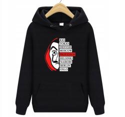 JHK Papírház Fekete Női kapucnis pulóver, XL-es