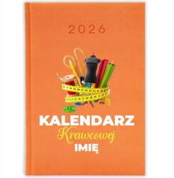 FunnyCase Könyvnaptár 2026 Varrónői Naptár Narancssárga Ajándék Minták (Kalendarz Pomarańczowy KALENDARZ KRAWCOWEJ)