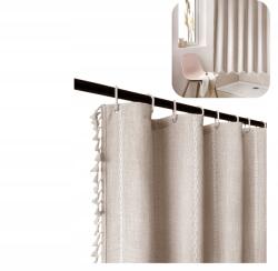  Zuhanyfüggöny bojtokkal, vízálló, 330 g/m2 anyagból, 183 x 183 cm, kávébarna (dfdghfdgfgfhgdf)