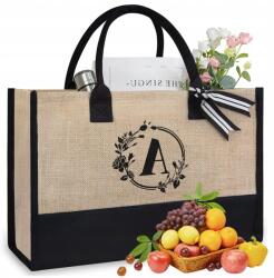  Pamut Shopper Táska Betűvel És Vászon Válltáska Nagy Bevásárláshoz (231114XF03-3)